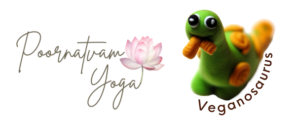 Logos – Poornatvam Yoga and Veganosaurus